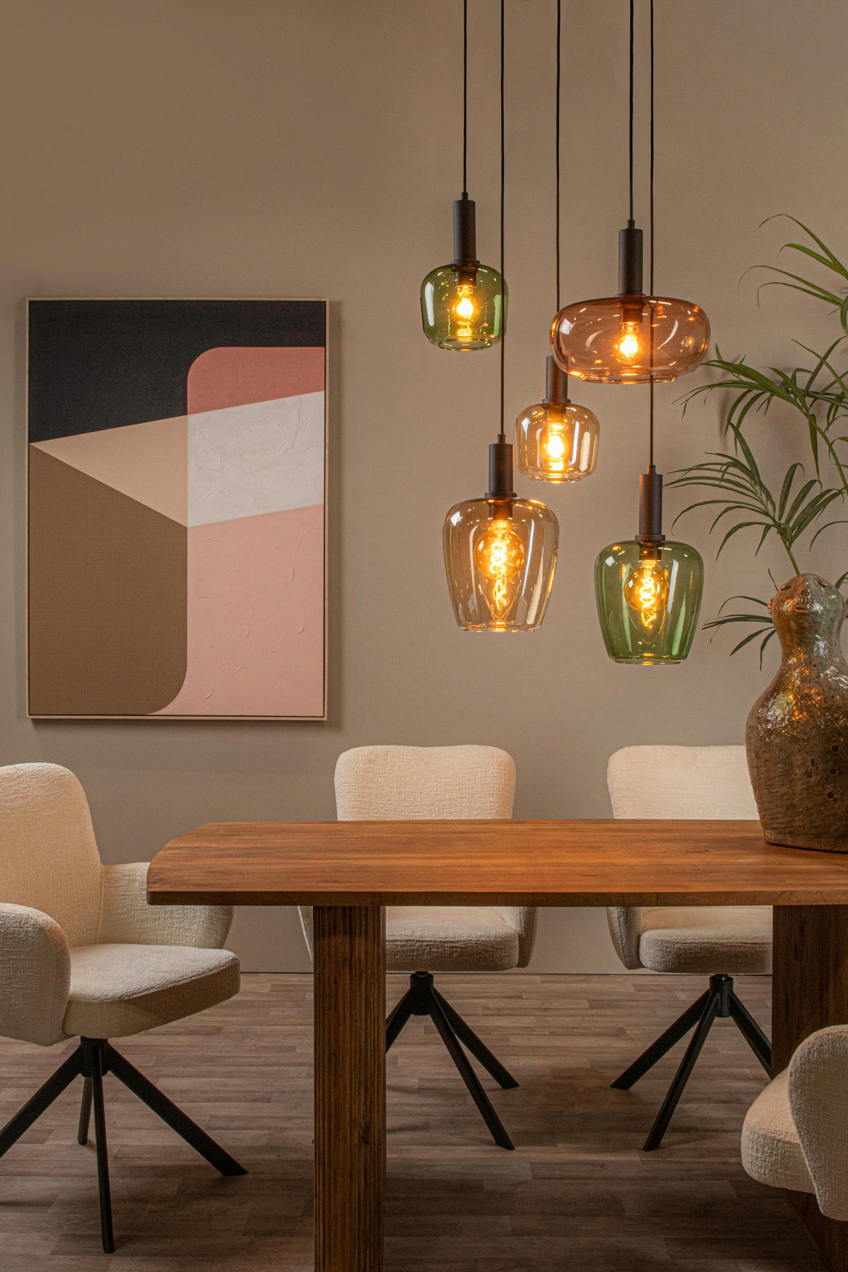 LED-PENDELLEUCHTE 65/65/174 cm    - Konventionell, Glas (65/65/174cm) - Lucide