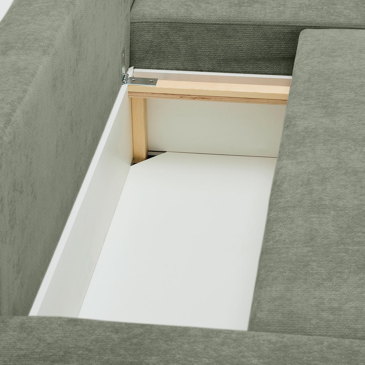 WOHNLANDSCHAFT Mintgrün Chenille  - Schwarz/Mintgrün, KONVENTIONELL, Kunststoff/Textil (140/328/140cm) - Ti'me