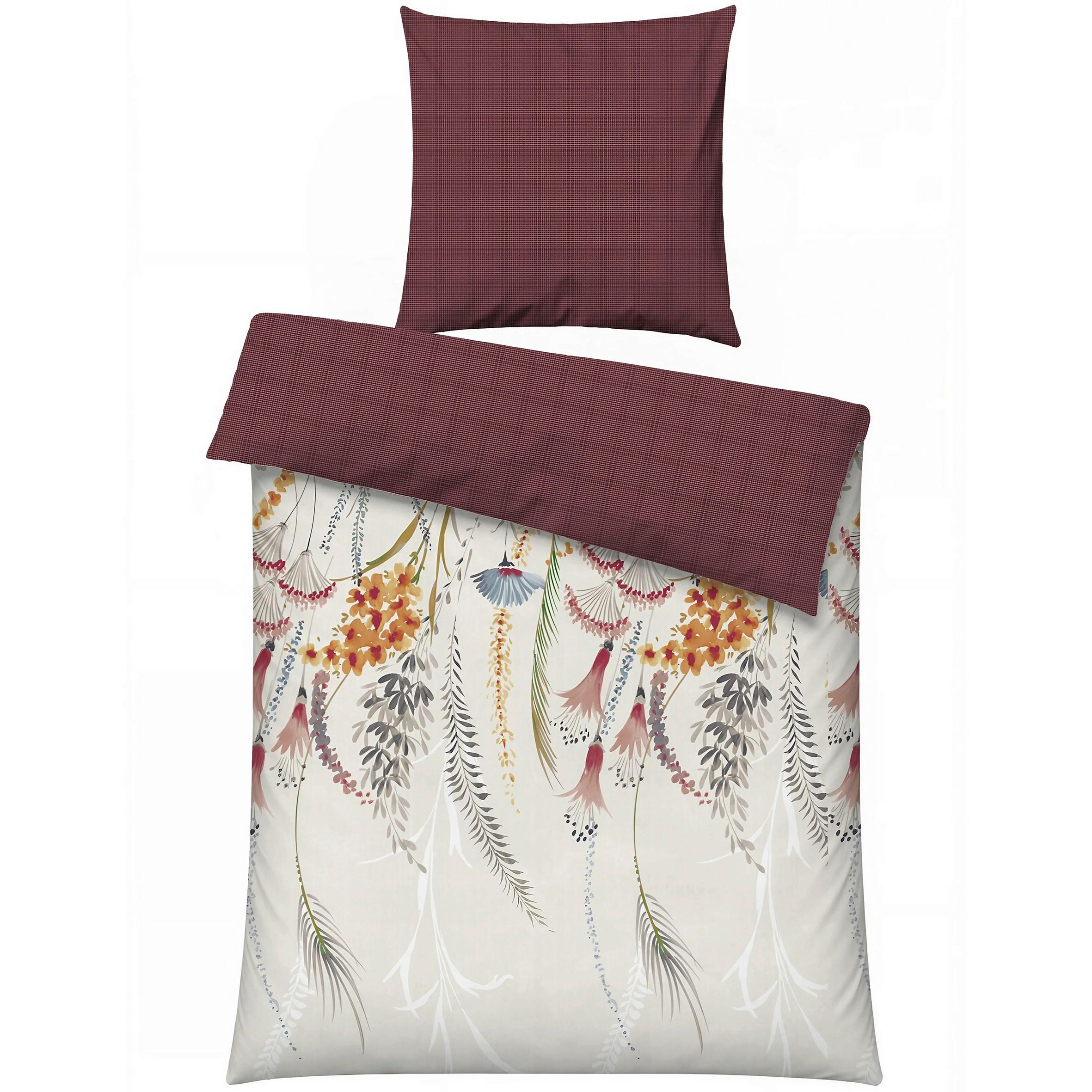 BETTWÄSCHE 155/220 cm  - Rot, Basics, Textil (155/220cm)