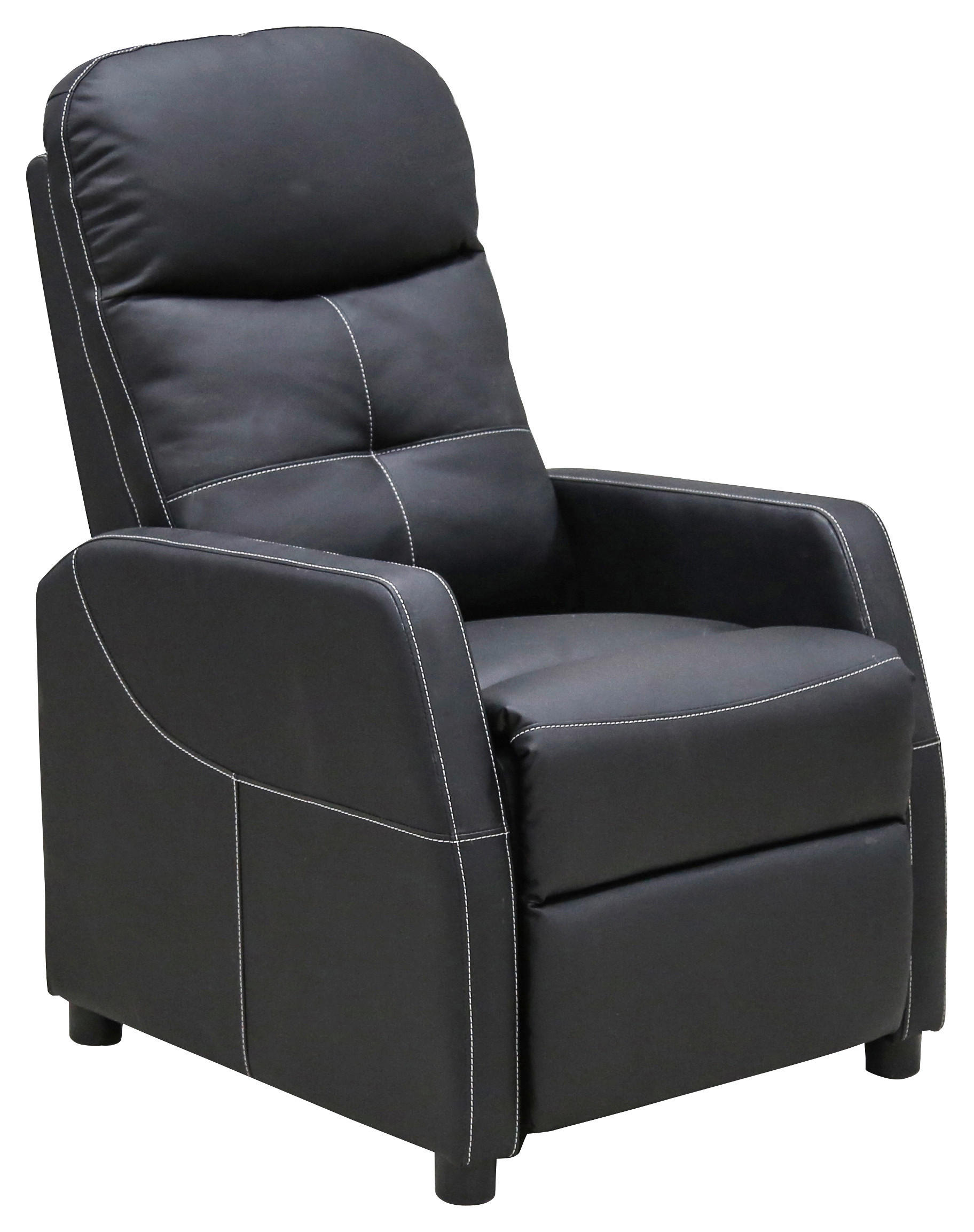 TV FOTELJA tekstil  crna   - bijela/crna, Basics, tekstil/plastika (65/80-105/90-154cm) - Ti'me