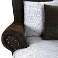 XXL-SESSEL - Dunkelbraun/Hellgrau, ROMANTIK / LANDHAUS, Holz/Textil (125/102/138cm) - Landscape
