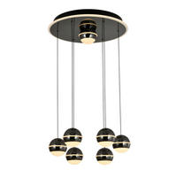 LED-HÄNGELEUCHTE Biarritz 46/150/46 cm  - Schwarzchrom, Design, Kunststoff/Metall (46/150/46cm)