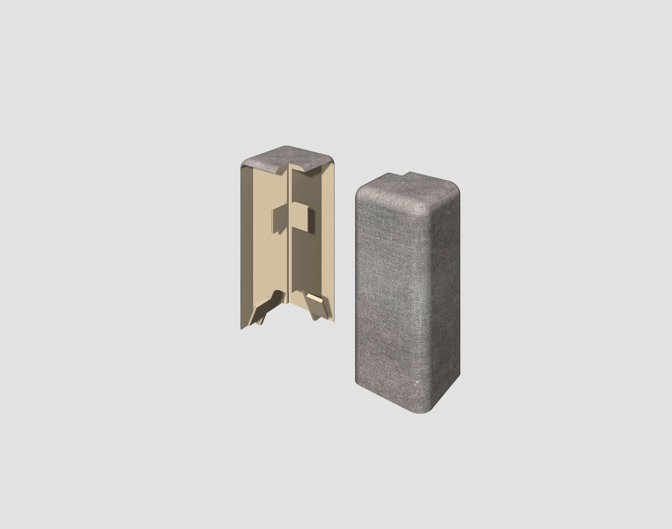 AUßENECKE - Grau, KONVENTIONELL, Kunststoff (1.6/0.7/5.9cm) - Egger Holzwerkstoffe
