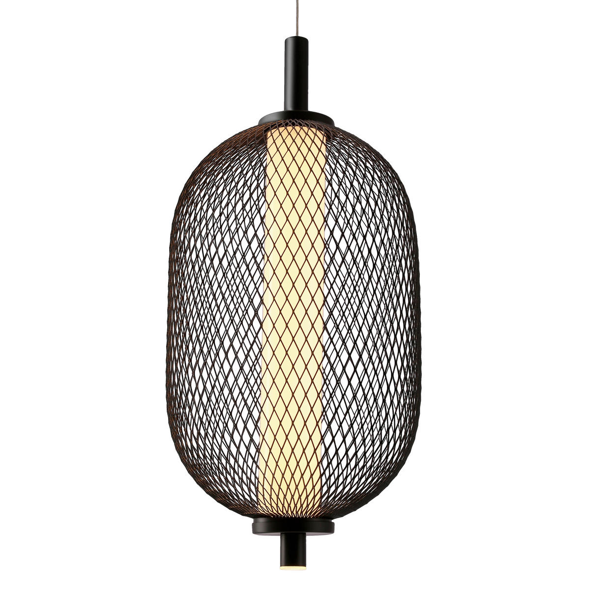 LED-PENDELLEUCHTE 15/15/140 cm  - Schwarz/Weiß, KONVENTIONELL, Kunststoff/Metall (15/15/140cm)
