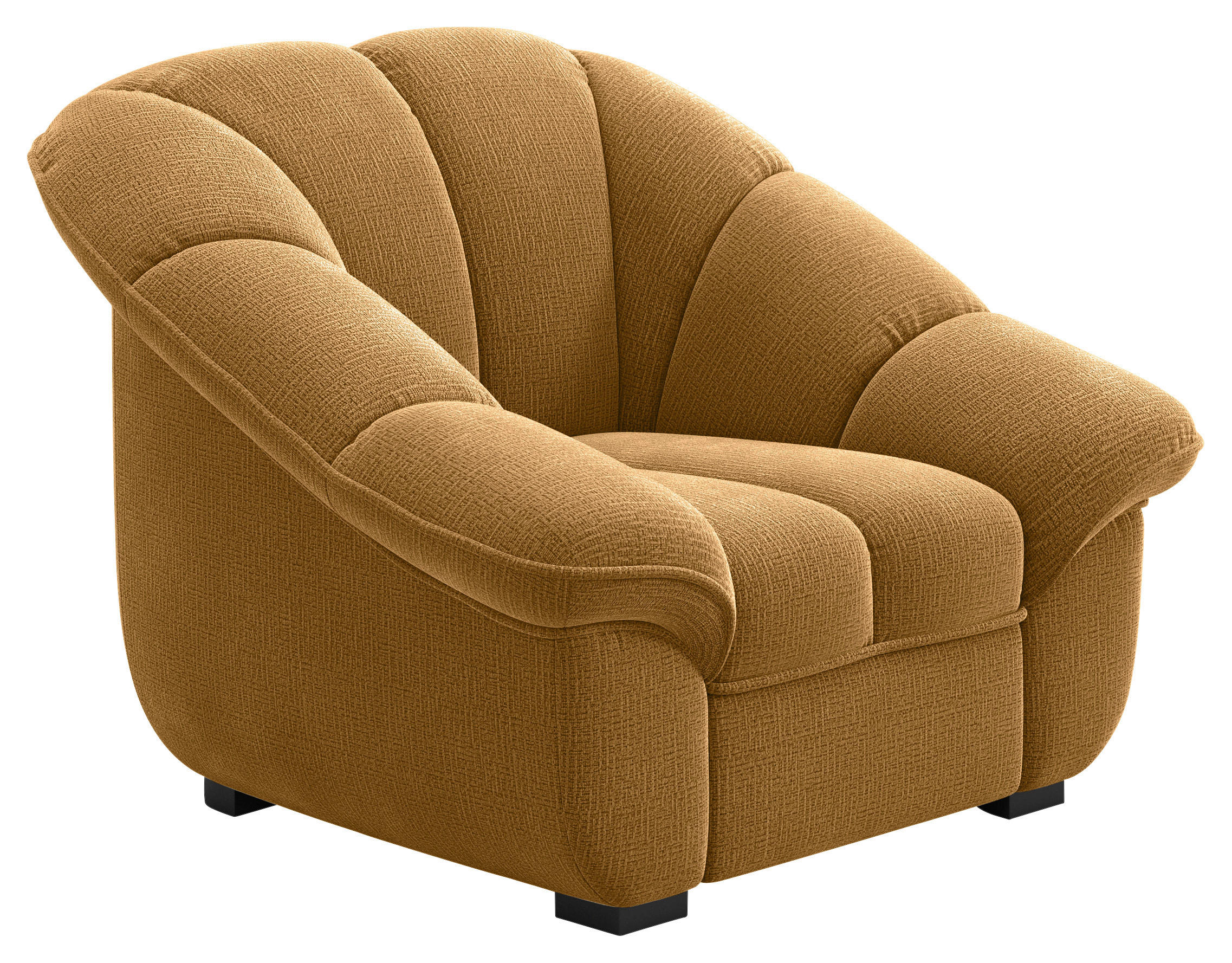 SESSEL in Chenille Senfgelb  - Senfgelb/Schwarz, KONVENTIONELL, Kunststoff/Textil (110/88/104cm) - Welnova