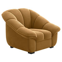 SESSEL in Chenille Senfgelb  - Senfgelb/Schwarz, KONVENTIONELL, Kunststoff/Textil (110/88/104cm) - Welnova