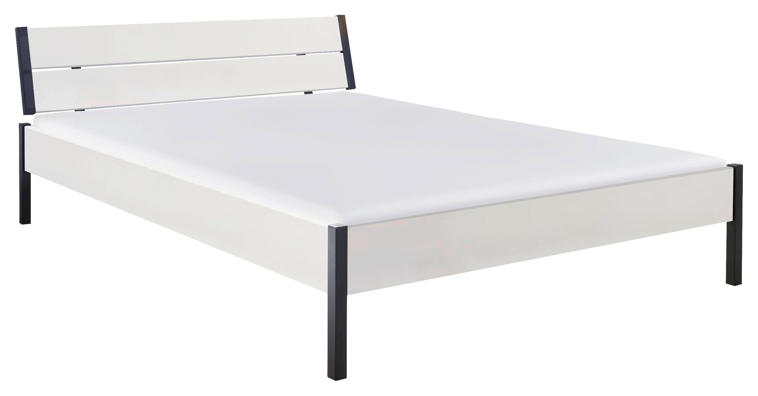 PAT FUTON 140/200 cm  alb  - alb/negru, Modern, metal/material pe bază de lemn (140/200cm) - Livetastic