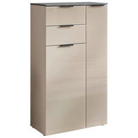 MIDISCHRANK 60/107/30 cm  - Kaschmir/Anthrazit, LIFESTYLE, Glas/Holzwerkstoff (60/107/30cm) - home24