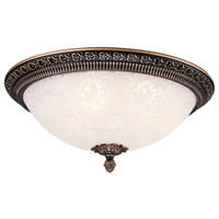 DECKENLEUCHTE 37/19 cm   - Weiß/Bronzefarben, Basics, Glas/Metall (37/19cm) - MAYTONI