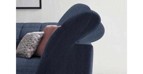 ECKSOFA in Webstoff Dunkelblau 302/216 cm - Schwarz/Dunkelblau, Design, Holz/Textil (302/216cm) - Xora