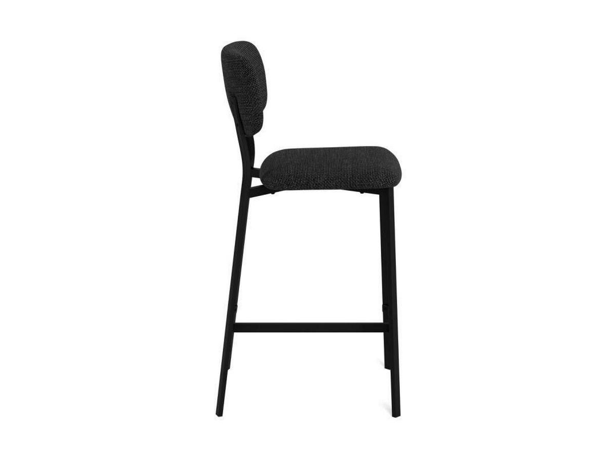 BARHOCKER in Grau  - Schwarz/Grau, KONVENTIONELL, Textil/Metall (40/98/48cm) - MID.YOU