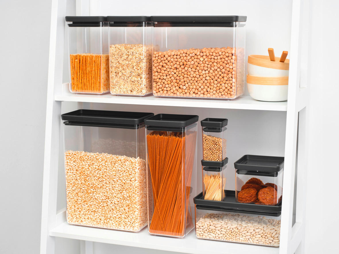 POSODA ZA SHRANJEVANJE  TASTY+  22/20,2/11,2 cm           - temno siva/prozorno, Basics, umetna masa (22/20,2/11,2cm) - Brabantia