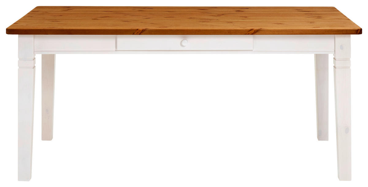 ESSTISCH in Holz 180/90/78 cm  - Bernsteinfarben/Weiß, ROMANTIK / LANDHAUS, Holz (180/90/78cm) - Boxxx