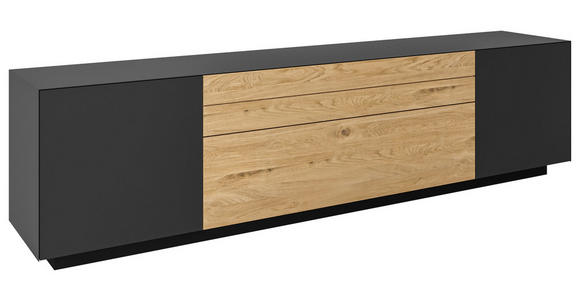 LOWBOARD Celika in 210/55/40 cm - Wildeiche/Anthrazit, Natur, Holz/Holzwerkstoff (210/55/40cm) - Dieter Knoll