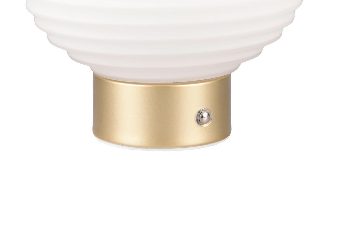 AKKU-TISCHLEUCHTE Earl 15,5/14,5 cm  - Messingfarben, KONVENTIONELL, Metall (15,5/14,5cm)