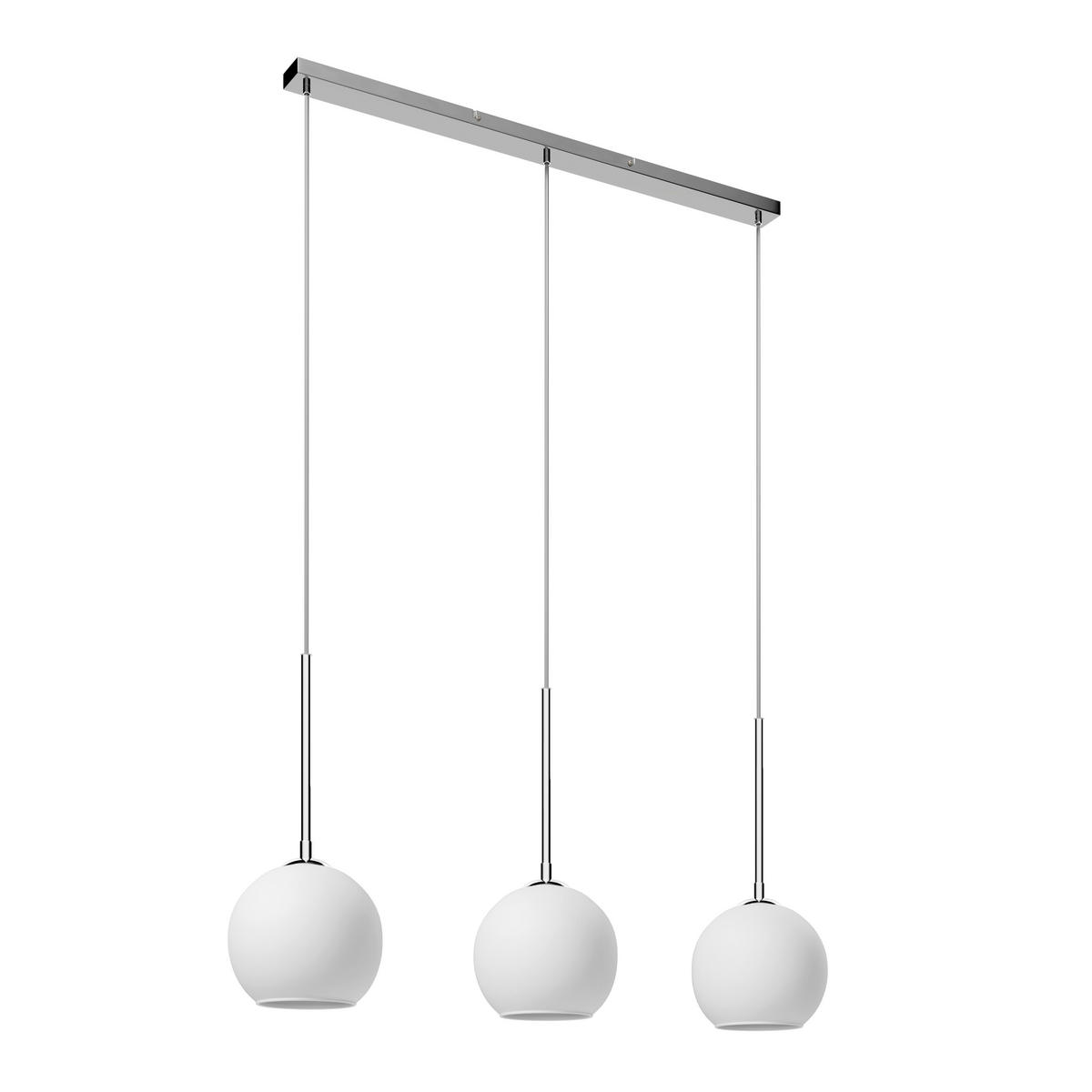 HÄNGELEUCHTE Leonie 110/20/150 cm   - Opal, Basics, Glas/Metall (110/20/150cm) - Novel