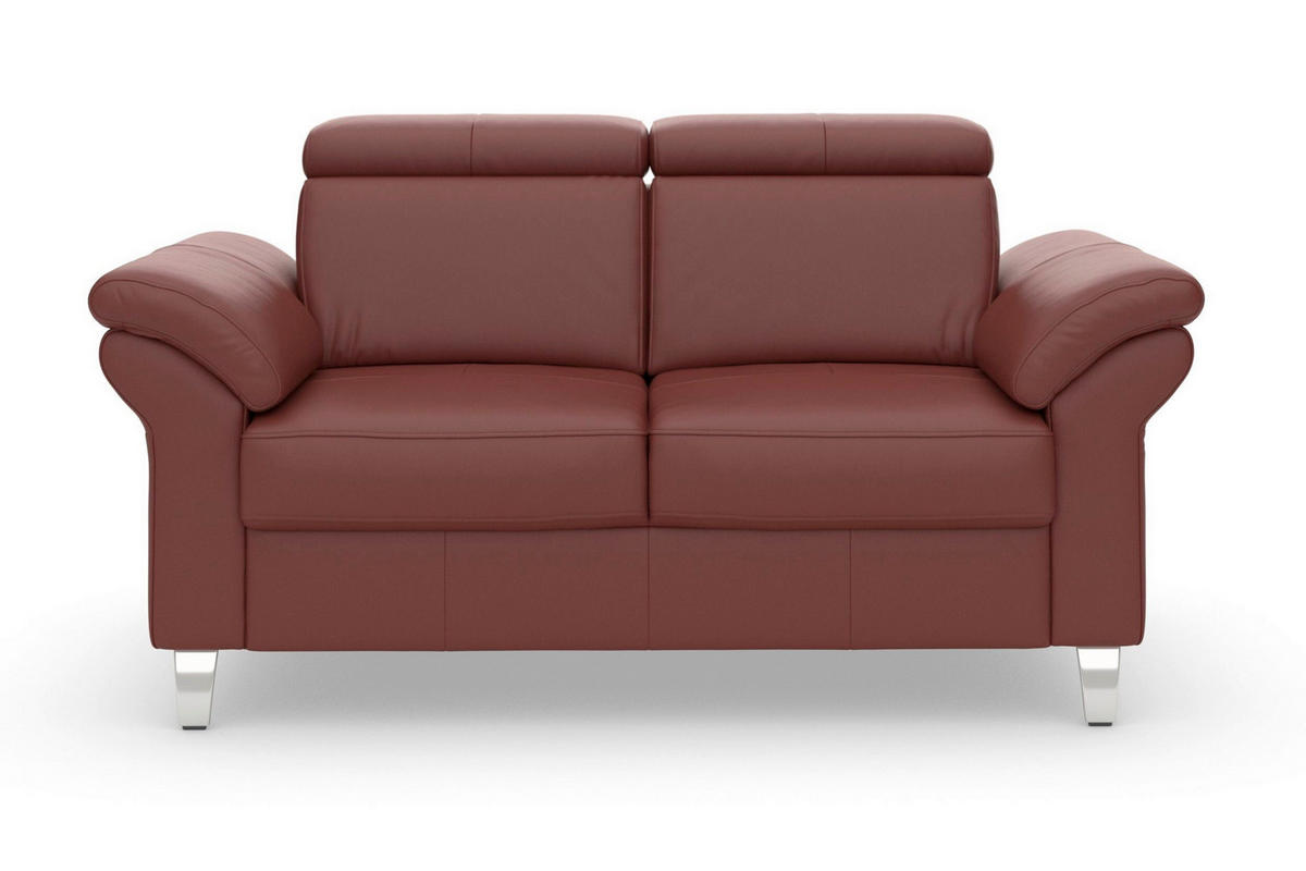 2-SITZER-SOFA ARNGAST E Rotbraun Echtleder  - Chromfarben/Rotbraun, Basics, Leder/Textil (156/84/93cm) - Sit & More