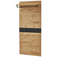 GARDEROBENPANEEL  in 80/183/27 cm  - Eichefarben/Schwarz, Design, Holz (80/183/27cm)