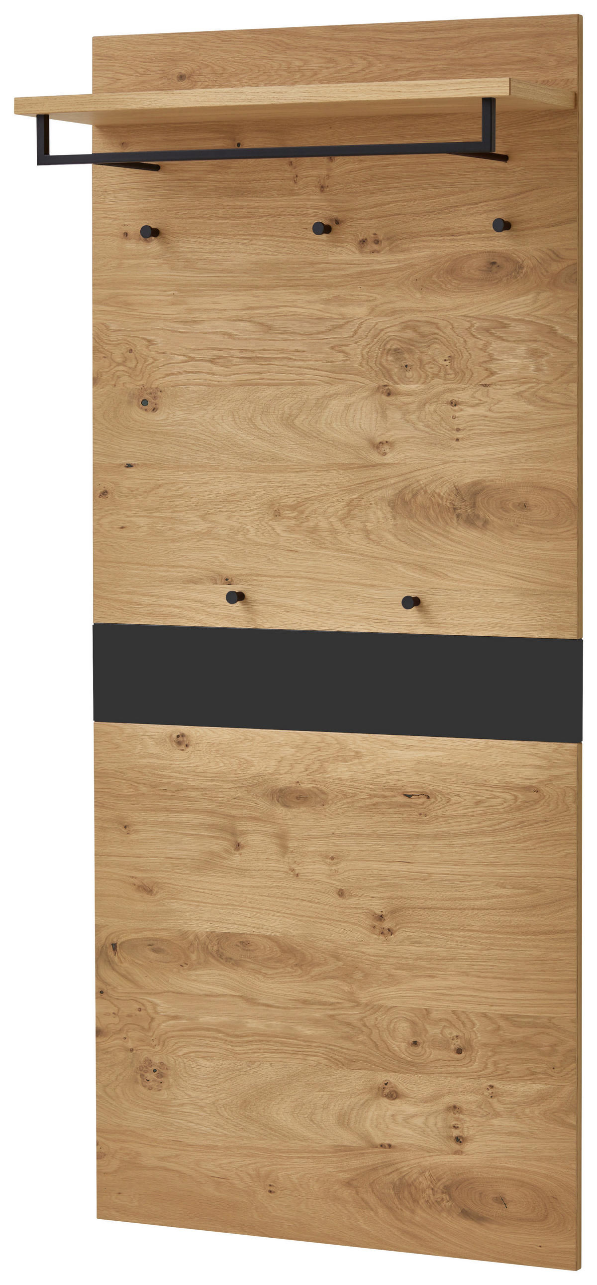 GARDEROBENPANEEL  in 80/183/27 cm  - Eichefarben/Schwarz, Design, Holz (80/183/27cm)