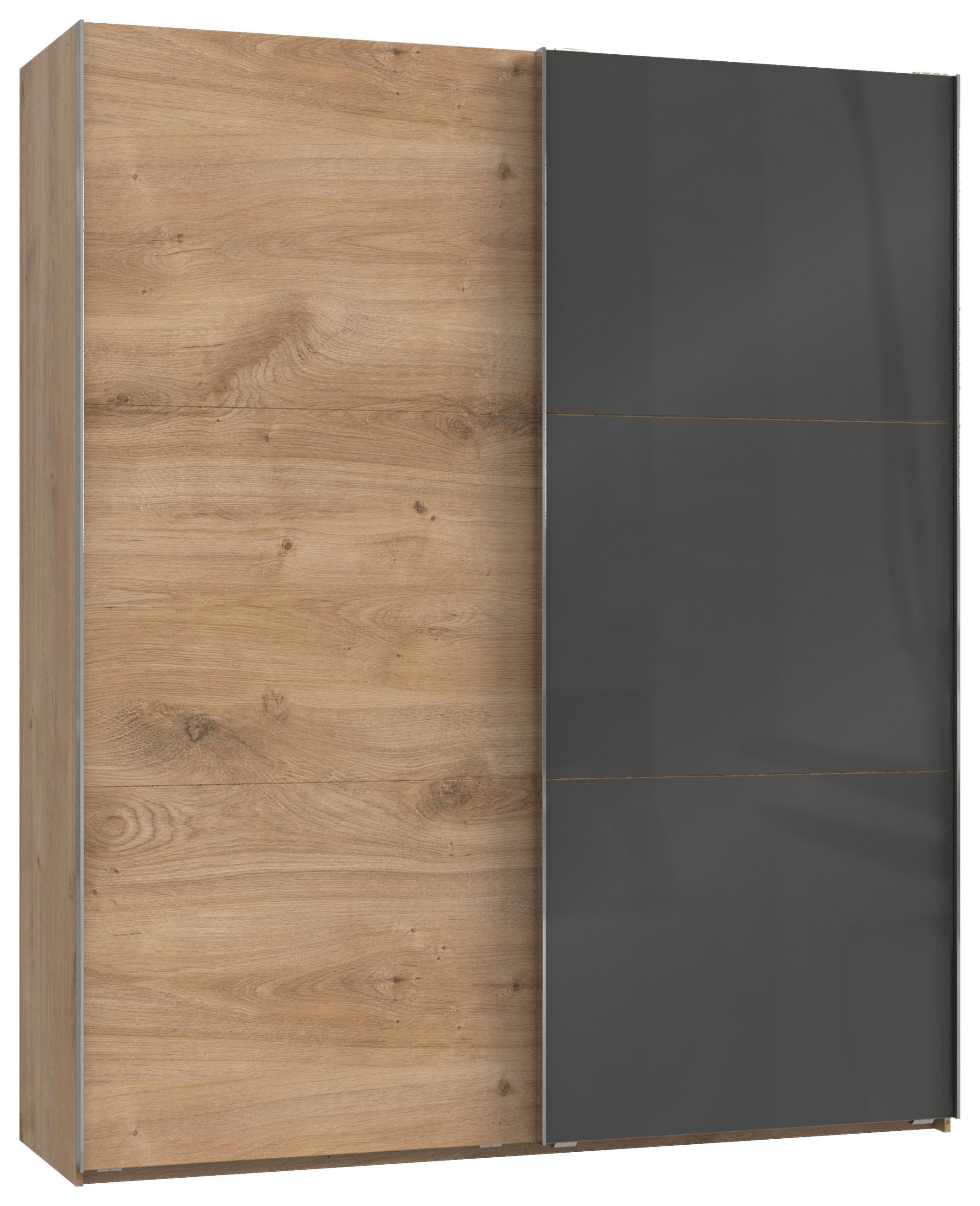 GARDEROB MED SKJUTDÖRRAR 200/236/65 cm 2-dörrar - kromfärg/grå, Modern, trämaterial (200/236/65cm) - MID.YOU
