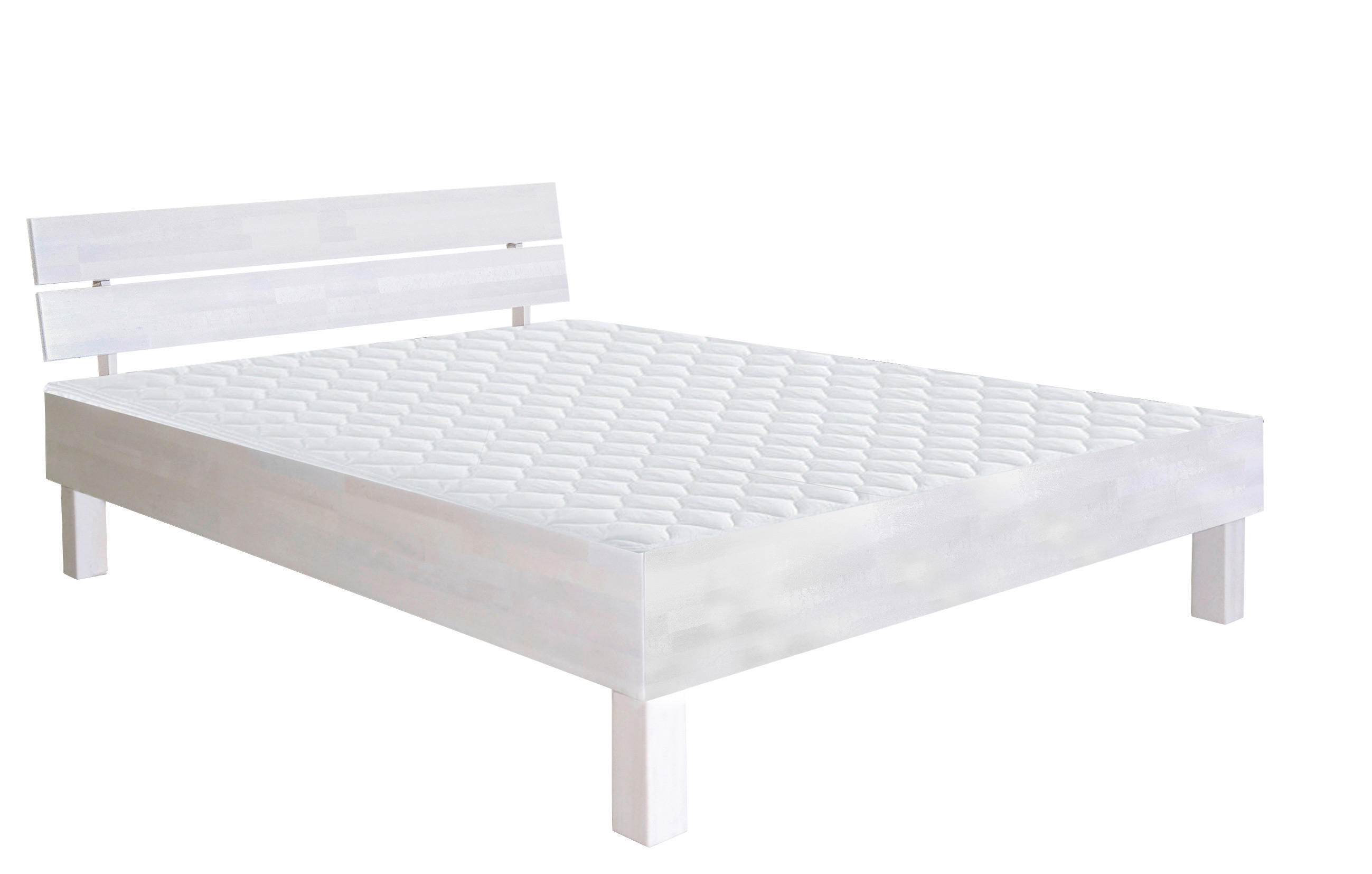 POSTEĽ, 140/200 cm biela - biela, Natur, drevo (140/200cm) - Carryhome