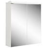 SPIEGELSCHRANK 60/68/20 cm  - Weiß Hochglanz/Weiß, Basics, Glas/Holzwerkstoff (60/68/20cm) - Livetastic