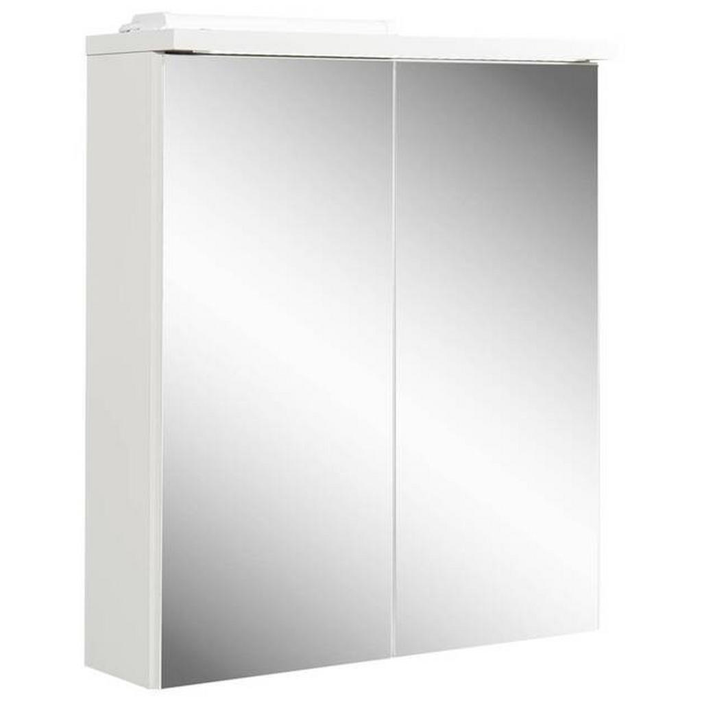 Livetastic ZRCADLOVÁ SKŘÍŇKA, vysoce lesklá bílá, bílá, 60/68/20 cm