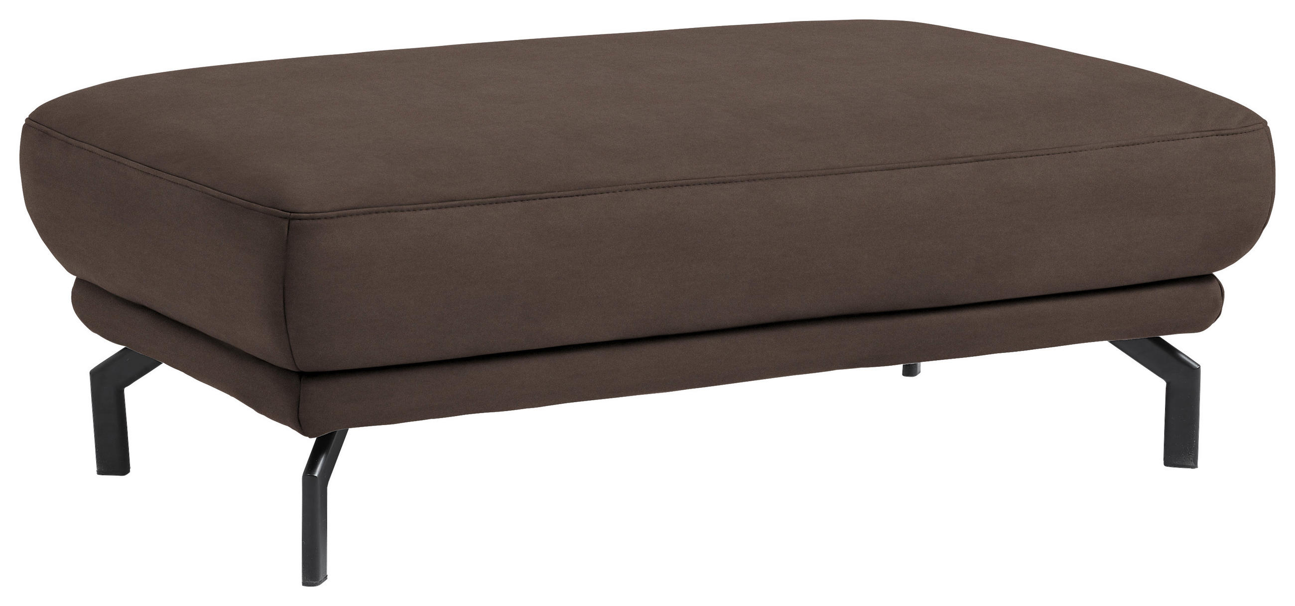 HOCKER in Textil Graubraun  - Graubraun/Schwarz, Design, Textil/Metall (127/46/72cm) - Dieter Knoll