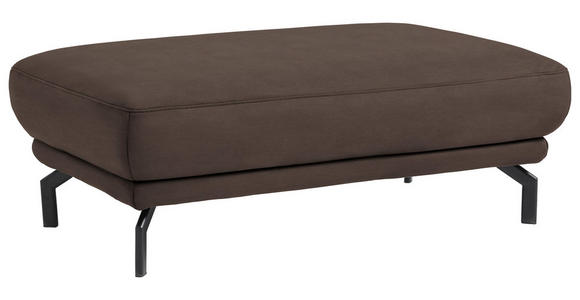 HOCKER in Textil Graubraun - Graubraun/Schwarz, Design, Textil/Metall (127/46/72cm) - Dieter Knoll