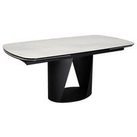 ESSTISCH 180-270/98/76 cm  Metall, Glas, Keramik ausziehbar rechteckig Schwarz, Weiß  - Schwarz/Weiß, Design, Glas/Keramik (180-270/98/76cm) - Belluti