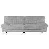 BIG SOFFA i plysch silver  - silver/svart, Klassisk, textil/plast (262/70/115cm) - MID.YOU