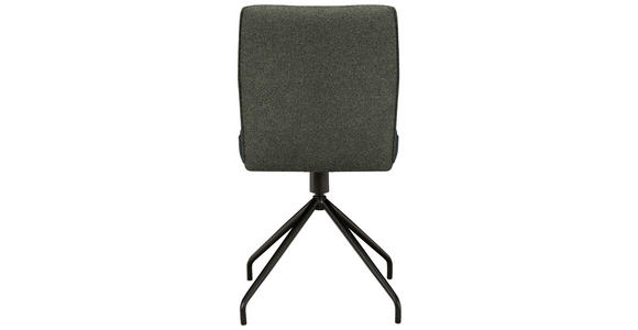 STUHL  , Stoffauswahl, Typenauswahl, Sitzfläche 360° drehbar  , Webstoff, Mikrofaser  ,  - Schwarz/Grau, Design, Textil/Metall (49/91/60cm) - Moderano