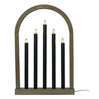 ADVENTSLJUSSTAKE  - gråbrun/svart, Klassisk, trä/plast (8/48,5/32cm) - Best Price