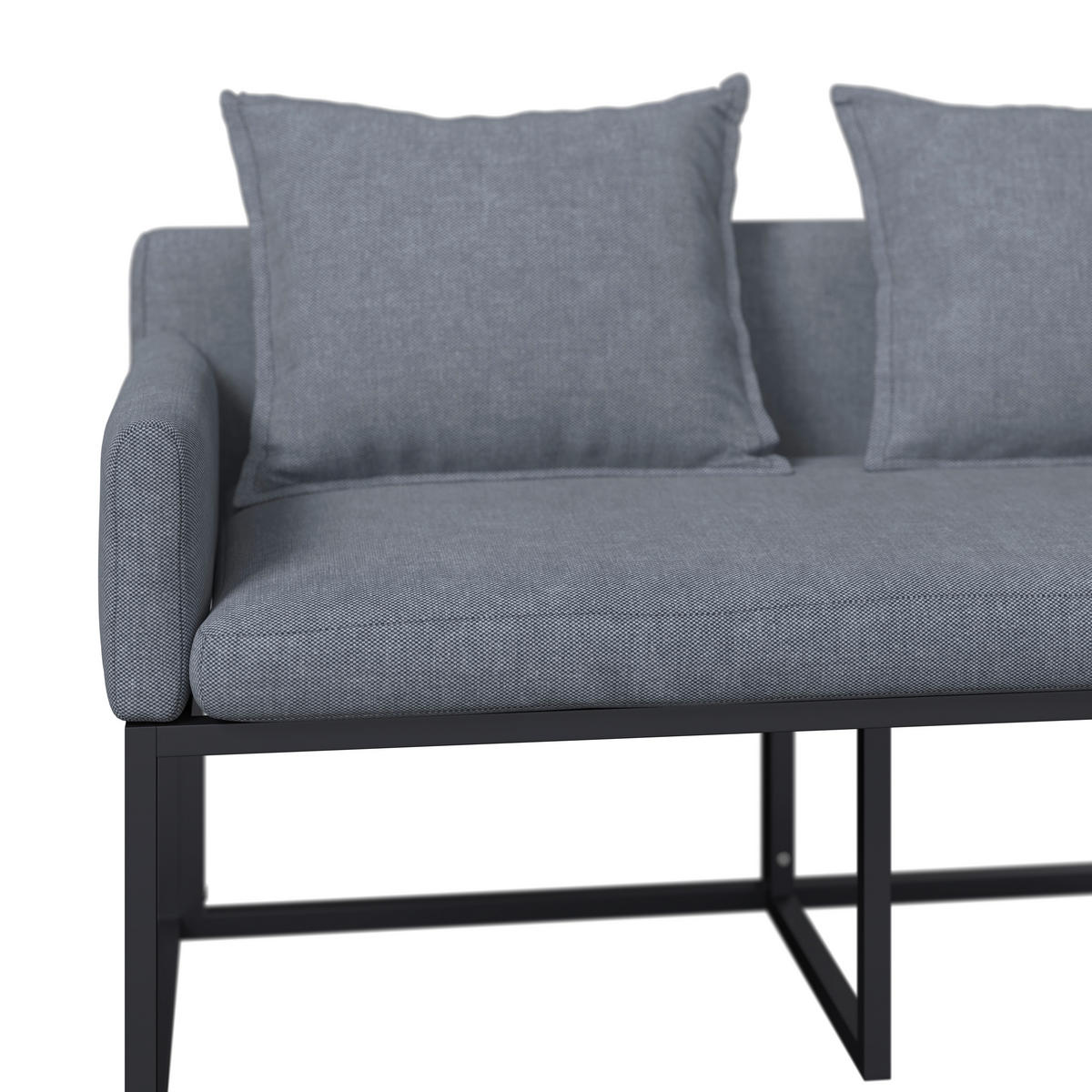 GARTENBANK 136/85/62 cm  in Grau  - Grau, MODERN, Textil/Metall (136/85/62cm) - Beldano