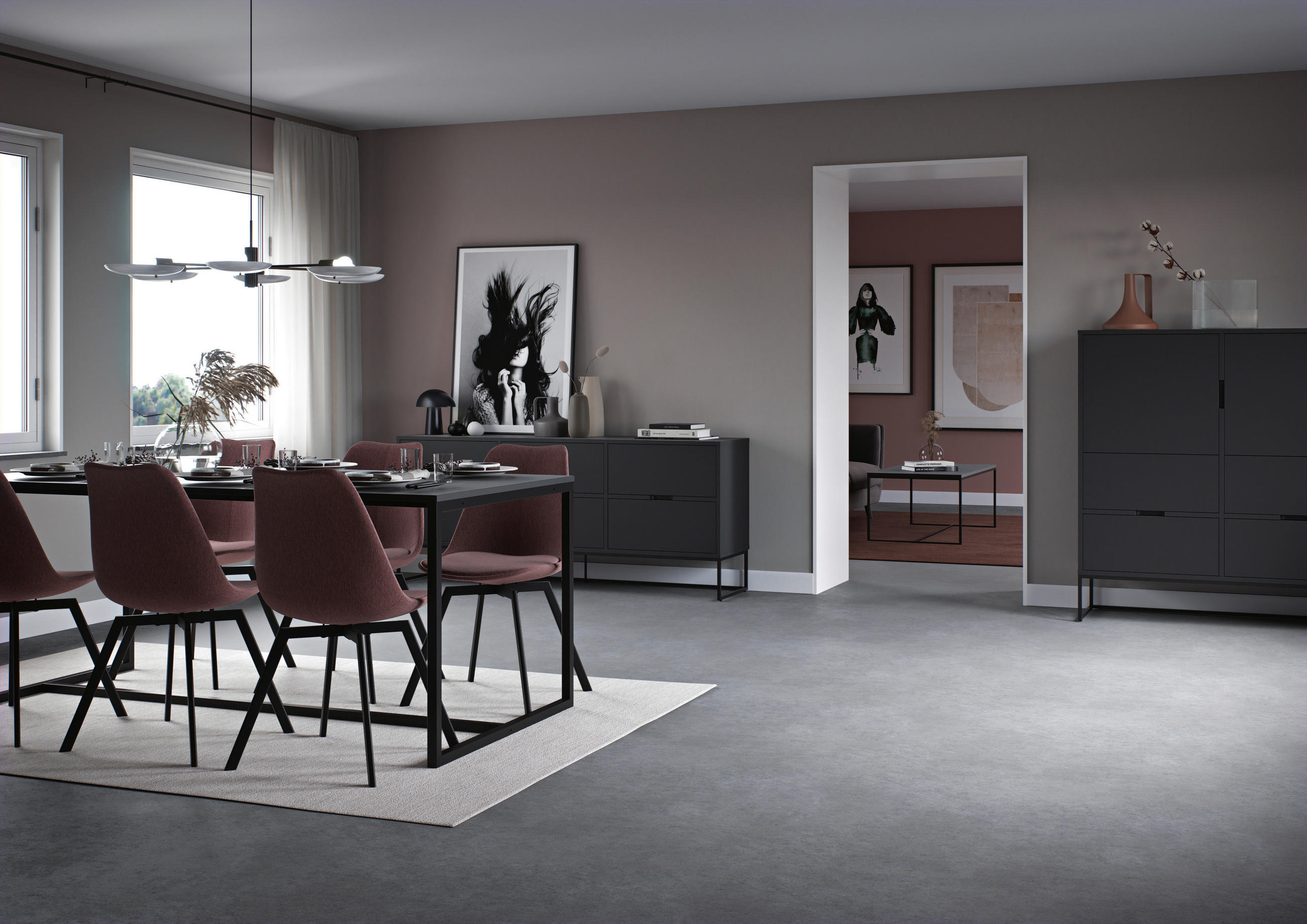 COUCHTISCH Lipp 120/60/40 cm rechteckig Schwarz  - Schwarz, Design, Holzwerkstoff/Metall (120/60/40cm)