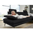 ECKSOFA in Echtleder Anthrazit  310/180 cm  - Anthrazit/Schwarz, Design, Leder/Metall (310/180cm) - Dieter Knoll