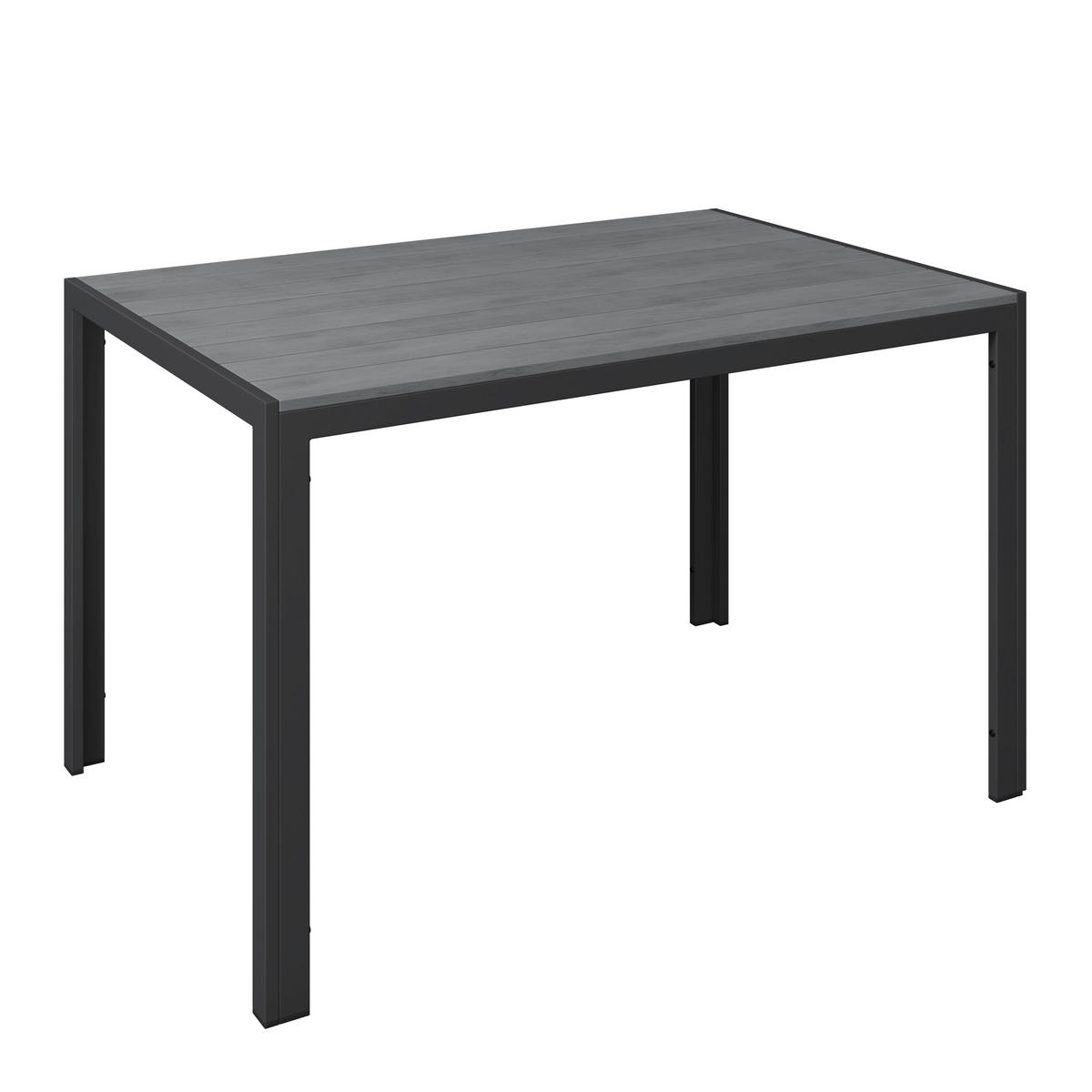 KERTI ASZTAL 120/80/74 cm   - sötétszürke/szürke, Modern, műanyag/fém (120/80/74cm) - Ambia Garden