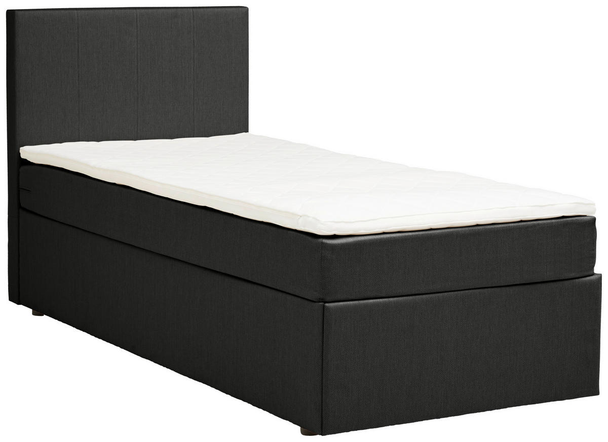 BOXBETT 90/200 cm  in Grau  - Schwarz/Grau, Basics, Kunststoff/Textil (90/200cm) - P & B