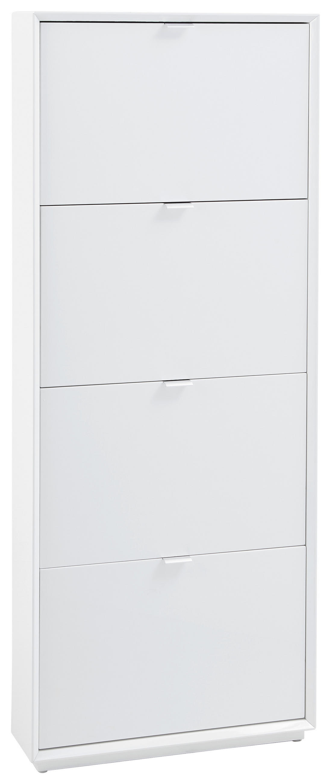 VYKLÁPĚCÍ BOTNÍK, bílá, barvy nerez oceli, 65/160/18 cm - bílá/barvy dubu, Design, kov/kompozitní dřevo (65/160/18cm) - Xora