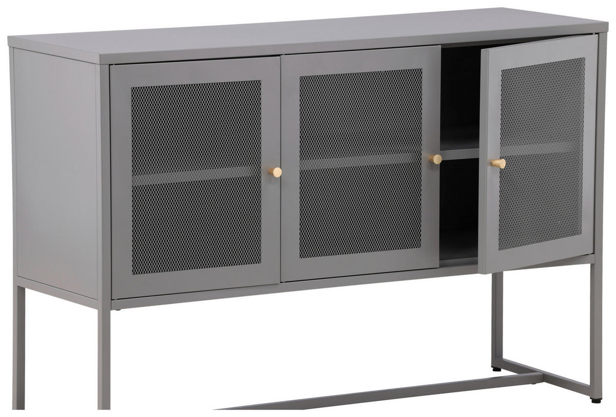 SIDEBOARD  in 120/80/40 cm  - Hellgrau, Design, Metall (120/80/40cm) - Livetastic