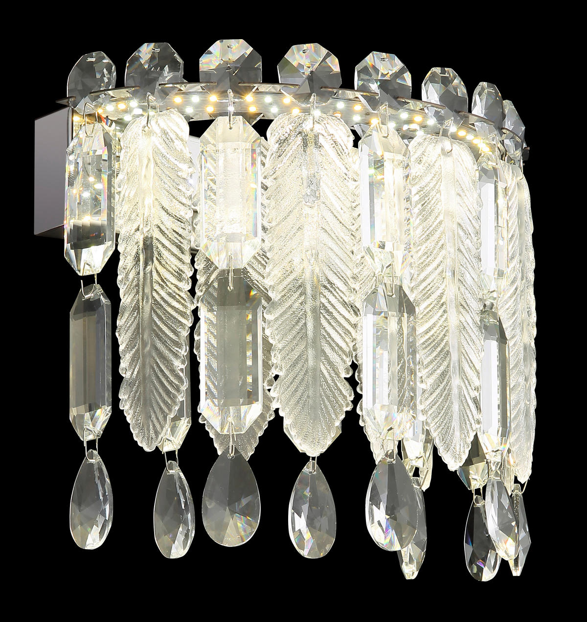 LED VÄGGLAMPA 28/17/24,5 cm   - klar/kromfärg, Klassisk, metall/glas (28/17/24,5cm) - Globo