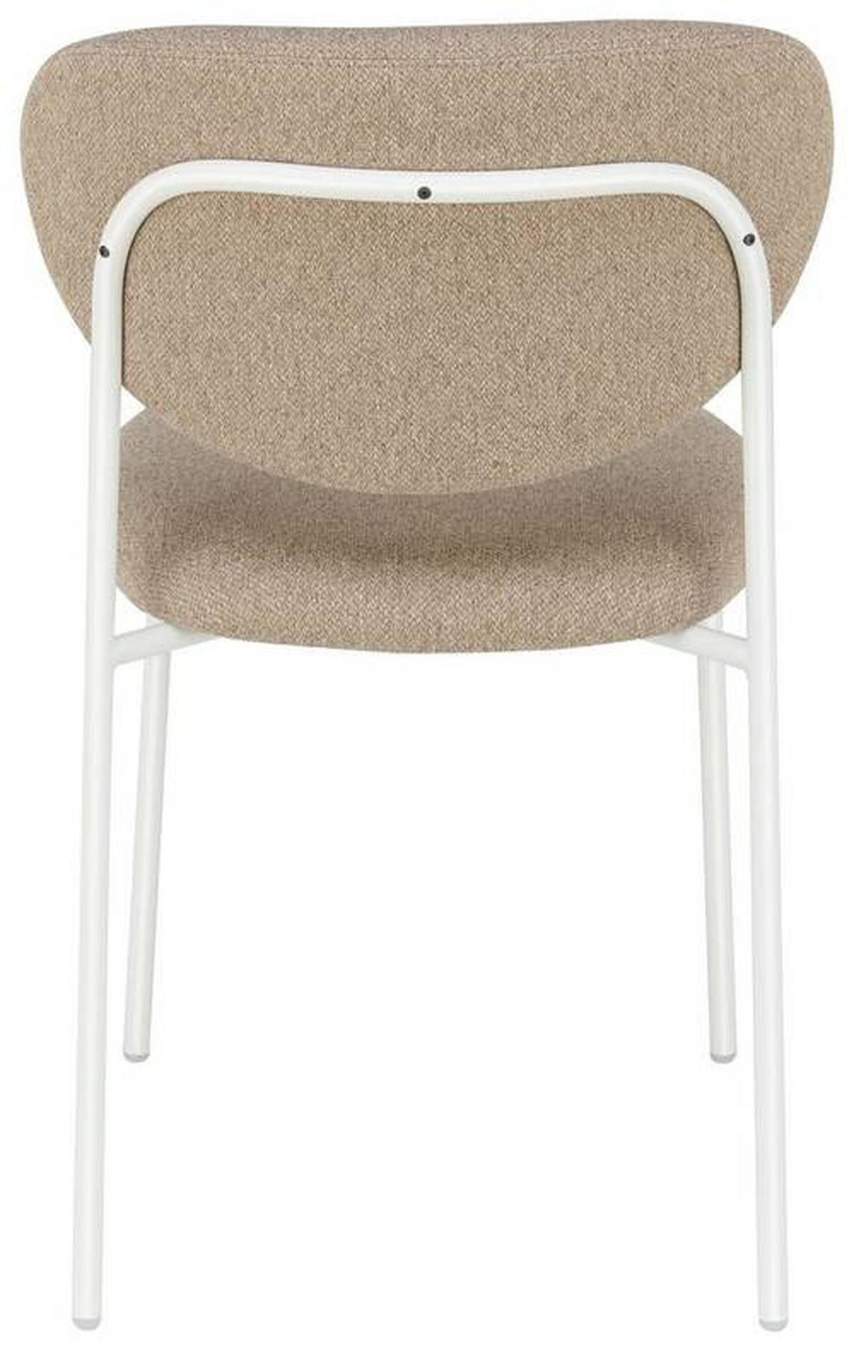 STUHL  in Edelstahl Struktur Metall, Textil  - Graubraun/Weiß, Design, Textil/Metall (50/80,5/54cm) - Lomoco