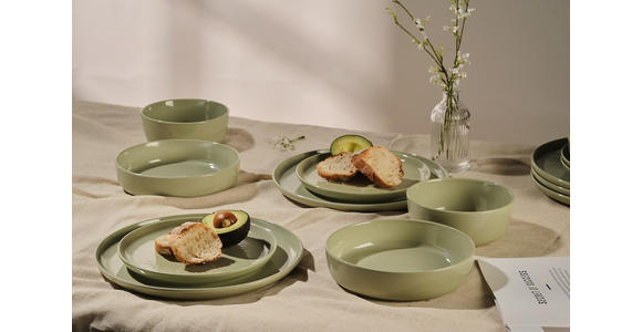 KOMBISERVICE Grün Colori verde 24-teilig 6 Personen  - Grün, Trend, Keramik - Novel