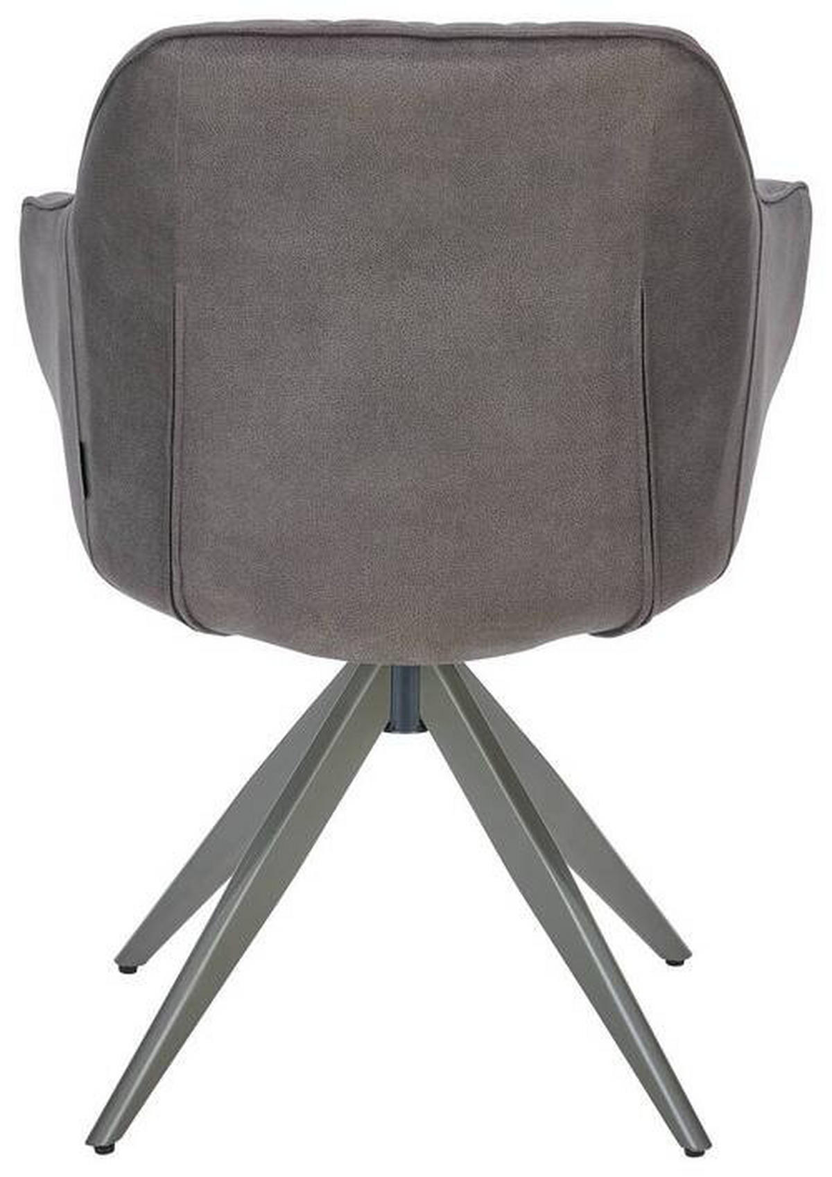 ARMLEHNSTUHL  in Eisen Webstoff  - Dunkelgrau, MODERN, Textil/Metall (59/84/59cm) - Livetastic