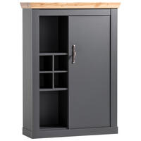 HIGHBOARD  in 107/146/38 cm  - Anthrazit/Silberfarben, Design, Holzwerkstoff/Metall (107/146/38cm) - MID.YOU
