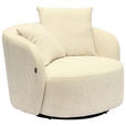 SESSEL in Webstoff Naturfarben  - Schwarz/Naturfarben, Design, Textil/Metall (101/82/97cm) - Carryhome