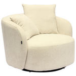 SESSEL in Webstoff Naturfarben  - Schwarz/Naturfarben, Design, Textil/Metall (101/82/97cm) - Carryhome