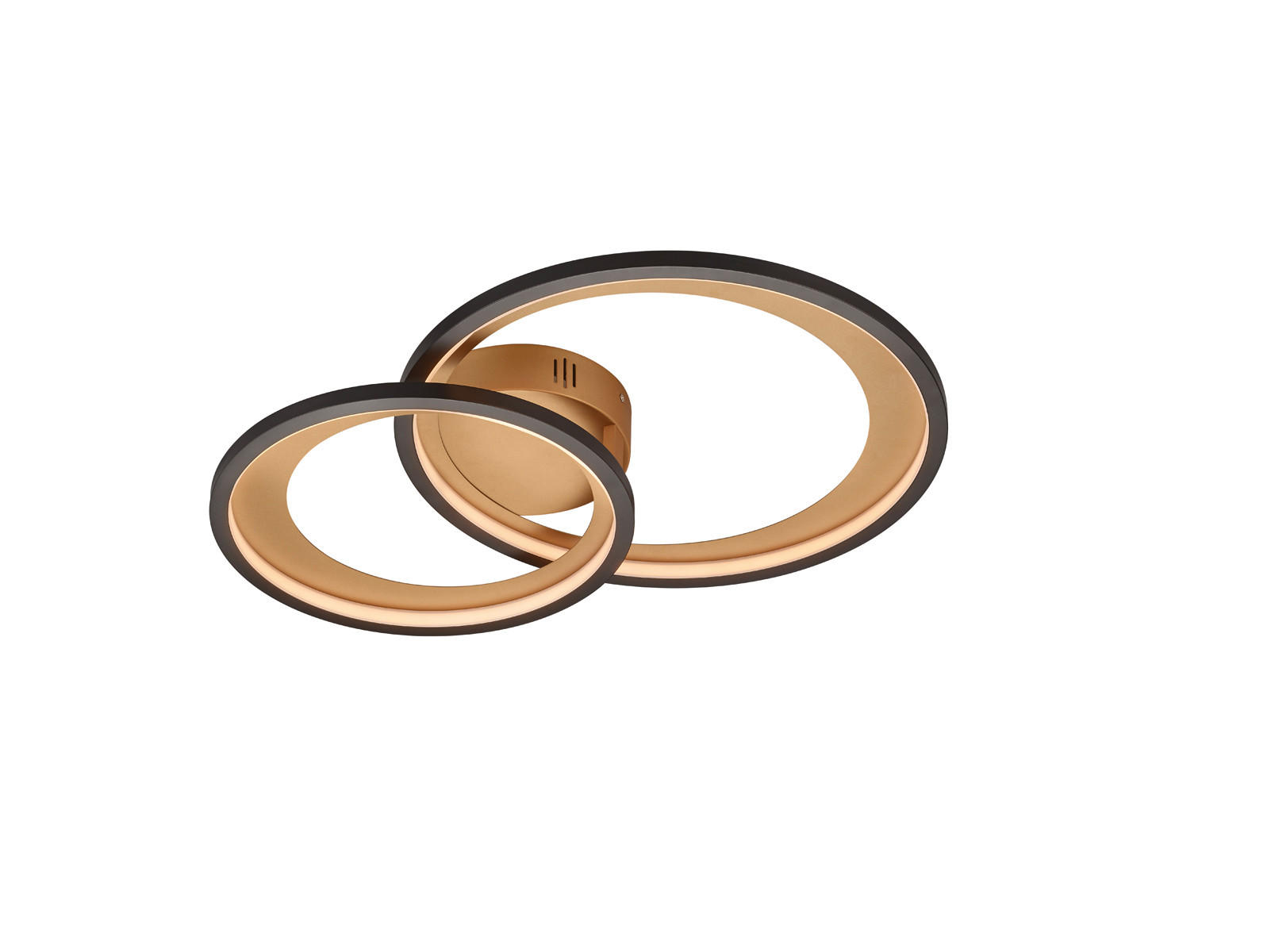 LED-DECKENLEUCHTE Granada 59/43/8,5 cm  - Goldfarben/Schwarz, Basics, Metall (59/43/8,5cm)