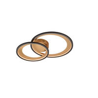 LED-DECKENLEUCHTE Granada 59/43/8,5 cm  - Goldfarben/Schwarz, Basics, Metall (59/43/8,5cm)