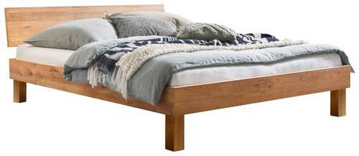 BETT 120/200 cm  in Wildeiche  - Wildeiche/Eichefarben, Natur, Holz (120/200cm) - Hasena